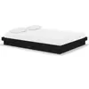 vidaXL Cadre de lit Noir Bois massif 140x190 cm