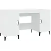 vidaXL Bureau Blanc brillant 140x50x75 cm Bois d'ingénierie