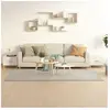 vidaXL Tables basses 2 pcs blanc brillant 50x50x40cm bois d'ingénierie