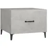 vidaXL Table basse avec pieds en métal Gris béton 50x50x40 cm