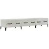vidaXL Meuble TV Gris béton 150x34,5x30 cm Bois d'ingénierie