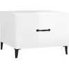 vidaXL Table basse avec pieds en métal Blanc brillant 50x50x40 cm
