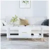vidaXL Table basse blanc 102x50x40 cm bois d'ingénierie