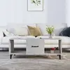 vidaXL Table basse Gris béton 102x50x40 cm Bois d'ingénierie