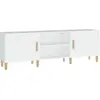 vidaXL Meuble TV Blanc 150x30x50 cm Bois d'ingénierie