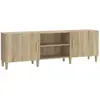 vidaXL Meuble TV Chêne sonoma 150x30x50 cm Bois d'ingénierie