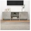 vidaXL Meuble TV Gris béton 150x30x50 cm Bois d'ingénierie