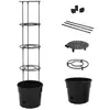 vidaXL Jardinière à tomate Anthracite Ø29,5x115 cm Polypropylène