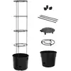 vidaXL Jardinière à tomate Anthracite Ø39x150 cm Polypropylène