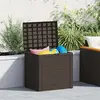 vidaXL Boîte de stockage de jardin Marron 58,5x46x55 cm Polypropylène