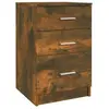 vidaXL Table de chevet Chêne fumé 40x40x63 cm Bois d'ingénierie