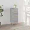 vidaXL Buffet Sonoma gris 34,5x34x90 cm Bois d'ingénierie