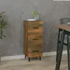 vidaXL Buffet Chêne fumé 34,5x34x90 cm Bois d'ingénierie