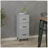 vidaXL Buffet Sonoma gris 34,5x34x90 cm Bois d'ingénierie