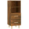 vidaXL Buffet Chêne fumé 34,5x34x90 cm Bois d'ingénierie
