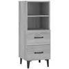 vidaXL Buffet Sonoma gris 34,5x34x90 cm Bois d'ingénierie