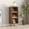 vidaXL Buffet Chêne fumé 34,5x32,5x90 cm Bois d'ingénierie