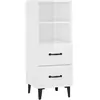 vidaXL Buffet Blanc brillant 34,5x34x90 cm Bois d'ingénierie