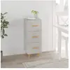 vidaXL Buffet Gris béton 34,5x34x90 cm Bois d'ingénierie