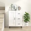 vidaXL Buffet Blanc brillant 69,5x34x90 cm Bois d'ingénierie