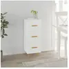vidaXL Buffet blanc 34,5x34x90 cm bois d'ingénierie