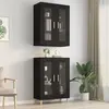 vidaXL Armoire murale suspendue Noir 69,5x34x90 cm