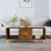 vidaXL Table basse chêne fumé 102x50x40 cm bois d'ingénierie