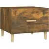 vidaXL Table basse Chêne fumé 50x50x40 cm Bois d'ingénierie