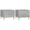vidaXL Tables basses 2 pcs sonoma gris 50x50x40 cm bois d'ingénierie