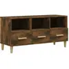 vidaXL Meuble TV Chêne fumé 102x36x50 cm Bois d'ingénierie