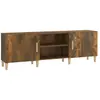 vidaXL Meuble TV Chêne fumé 150x30x50 cm Bois d'ingénierie