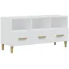 vidaXL Meuble TV Blanc 102x36x50 cm Bois d'ingénierie