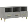 vidaXL Meuble TV gris béton 102x36x50 cm bois d'ingénierie