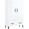 vidaXL Buffet Blanc brillant 70x31x115 cm Bois d'ingénierie