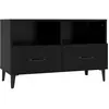 vidaXL Meuble TV Noir 80x36x50 cm Bois d'ingénierie