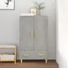 vidaXL Buffet haut Gris béton 70x31x115 cm Bois d'ingénierie