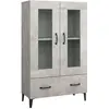 vidaXL Buffet Gris béton 70x31x115 cm Bois d'ingénierie