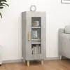 vidaXL Buffet Gris béton 34,5x34x90 cm Bois d'ingénierie