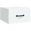 vidaXL Table de chevet murale Blanc 35x35x20 cm