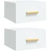 vidaXL Tables de chevet murales 2 pcs blanc 35x35x20 cm