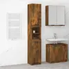 vidaXL Armoire de bain Chêne fumé 32x34x188,5 cm Bois d'ingénierie