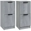 vidaXL Buffets 2 pcs Sonoma gris 30x30x70 cm Bois d'ingénierie