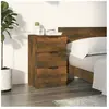 vidaXL Table de chevet Chêne fumé 40x36x65 cm