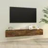 vidaXL Meubles TV 2 pcs Chêne fumé 100x30x30 cm Bois d'ingénierie