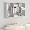 vidaXL Étagère murale Sonoma gris 85x16x52,5 cm Bois d'ingénierie