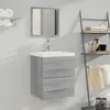 Armoire de salle de bain avec miroir Sonoma gris 41x38,5x48 cm