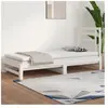 vidaXL Lit coulissant Blanc 2x(90x200) cm Bois de pin massif