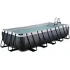 Piscine EXIT Black Leather 540x250x100cm avec pompe filtrante - noir