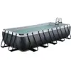 EXIT Toys Piscine Black Leather 540x250x100cm avec pompe filtrante à sable - noir
