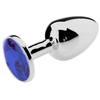 Plug Bijou JEWEL Bleu 8 x 4 cm 